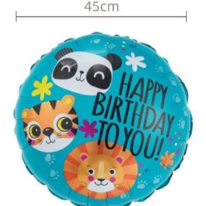 Balão Foil Animais da Selva 45cm