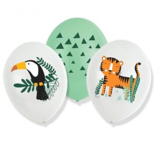 6 Balões de Látex Safari 27cm