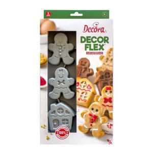 Molde de Silicone Boneco e Casa de Natal